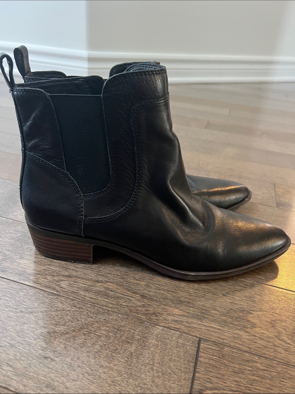 LUCKY BRAND Black Leather Chelsea Ankle Boots - Women